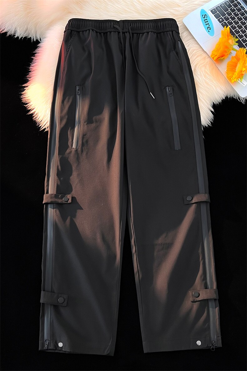 K8021/P40现货毛毯平铺户外机能防水冲锋裤男拉链休闲裤,男装休闲裤,电商A141