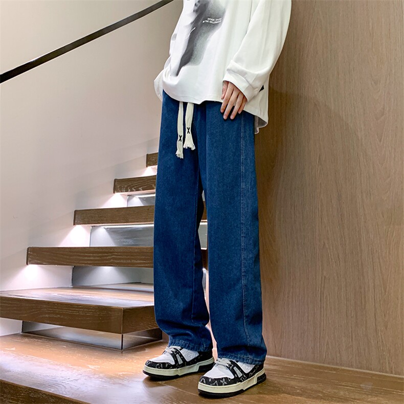 8XL-M牛仔裤男士直筒宽松特大码胖子阔腿裤男款长裤NZ110-P45控58,男装牛仔裤,电商D206-1