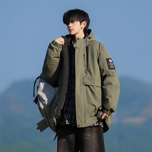 M9566-P85 冬季加厚户外冲锋衣连帽棉服石墨烯棉衣图片