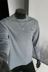 腊肠狗刺绣大码打底衫双面德绒长袖T恤男中性风T24500-特P20控38，男装T恤，电商A001-1