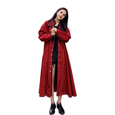 主推大货！新品时髦ins复古气质连衣裙风衣，女装风衣，依依服饰