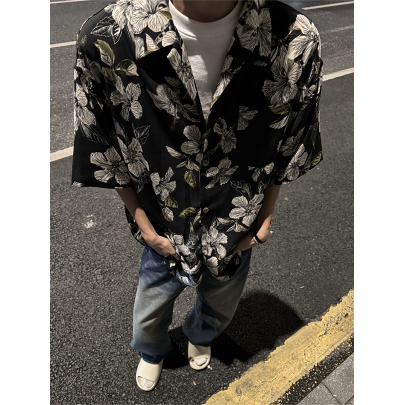 经典~夏威夷复古满印花短袖衬衫，现货!！ 1005-FWCS06-特P35图片