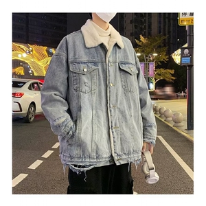 网络图现货 美式复古潮牌痞帅休闲加绒牛仔外套J2352-P95图片