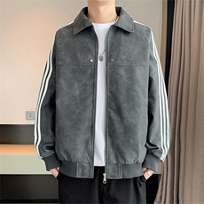 翻领晕染水洗皮衣夹克高级感工装外套JK06625-P80，男装皮衣，星座308B-2