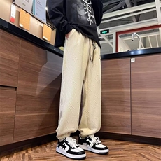 美式提花卫裤男秋季新款直筒运动束脚休闲长裤子高街潮牌KA999，男装休闲裤，星座1116A-1（原606A）