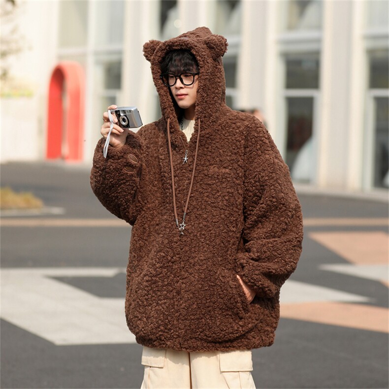 Wt2071-P65美式摇粒绒重磅小兔宽松型外套，男装夹克，星座1501-1