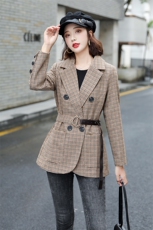 2022春款格纯色小西装外套女韩版收腰英伦风西服时尚港味上衣，女装西装，瑶迪依秀