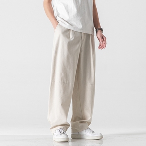 夏季 大码日系风棉麻裤直筒宽松休闲亚麻哈伦阔腿裤 K171/P70图片