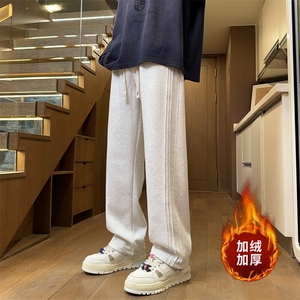 ！简约百搭男士华棉长裤直筒宽松卫裤WK2042常规特P40加绒50图片