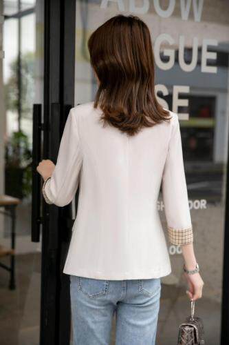 气质修身西装小外套，女装西装，水锦红