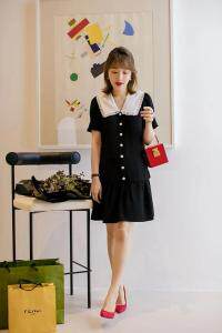 夏季韩版碎花连衣裙，女装连衣裙，忻美