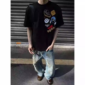万针全刺绣工艺 得物抖音高品质260克纯棉双纱美式高街短袖T恤P33图片