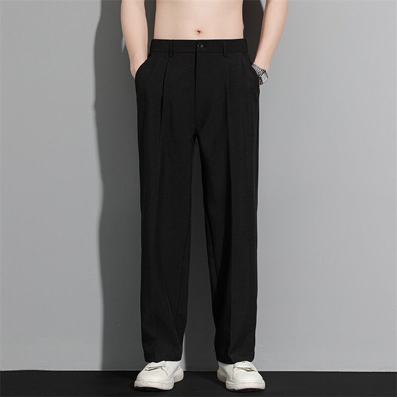 SJ-217-2-HK2358-P45早秋直筒西装裤男垂感大码西裤正装休闲裤,男装西服套装,星座217-2