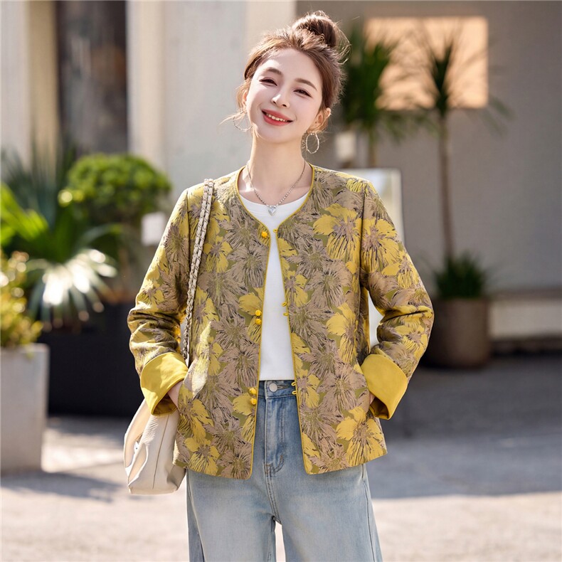 现货，春季新中式小外套女,女装短外套,利佳可人