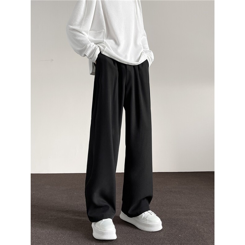 垂感高密面料个性腰头西裤休闲裤-AX00581-特批30-聚酯纤维，男装西裤，电商A061