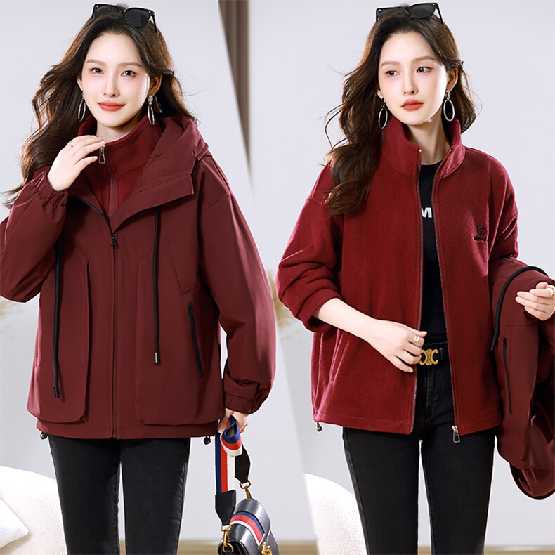 2025年冬季新款冲锋衣外套，女装棉衣/棉服，婷轩阁