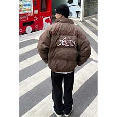拉链慵懒男女百搭直筒型长袖流行棉衣街头简约立领棉服MA26，男装夹克，星座1116A（原606A-3）