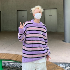 美式毛衣男女秋冬季宽松套头宽松情侣针织衫MY05577-P58，男装针织衫/毛衣，星座308B-1