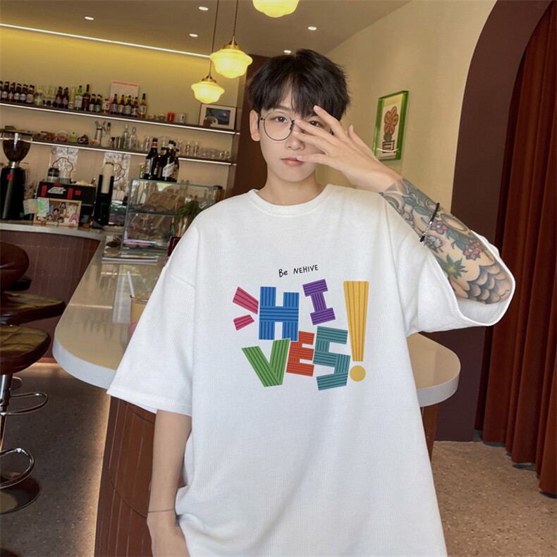 量大优 供视频  华夫格短袖T恤半袖男 HDX510-特P18图片