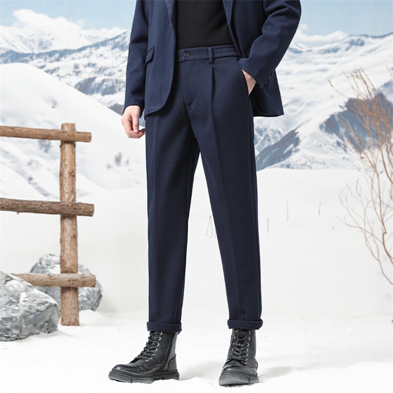 毛呢西裤男秋冬新款韩版宽松休闲九分裤CY86-特P48(79），男装西裤，星座214-5