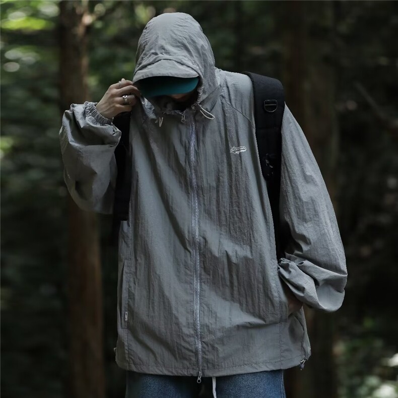 防晒衣男式夏户外山系薄款潮牌冲锋衣情侣外套W9252P38,男装夹克,星座1116-2