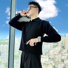 AM308/P68控98秋冬季社会小伙韩式休闲保暖百搭打底毛衣男白首，男装T恤，星座305B-1