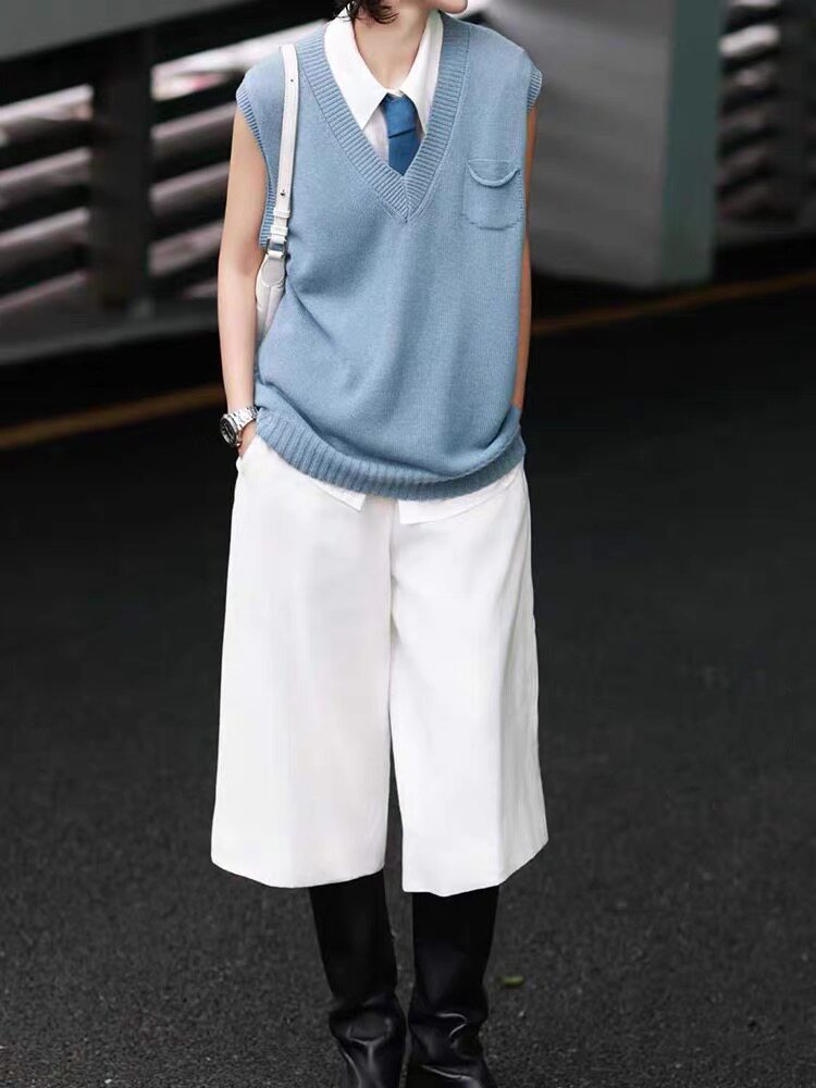 2025新款韩系简约马甲时尚女士，女装马甲，初韵羊绒