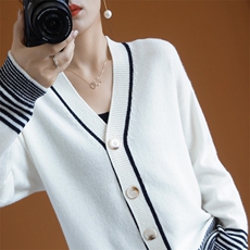 2025年时尚百搭通勤简约休闲羊毛开衫，女装羊毛衫，朝思羊绒