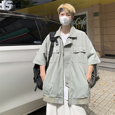 T1262-P48夏季宽松型美式工装短袖，男装T恤，星座1501-1