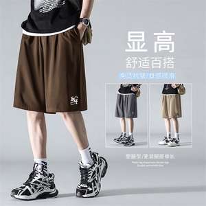 时尚潮流植绒印花冰丝裤清爽速干百搭五分冰丝裤  DK508特批18图片