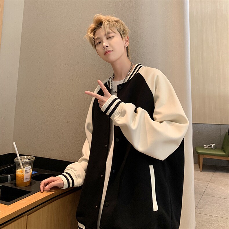 高品质夹克男!重磅潮流开衫卫衣休闲百搭棒球服外套BQ55088特p65,男装夹克,星座610B-1