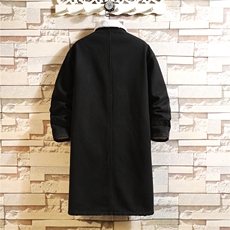 FY643J-P95M-5XL控138加绒羊羔绒砖墙长款牛仔风衣大码外套，男装风衣，星座103A