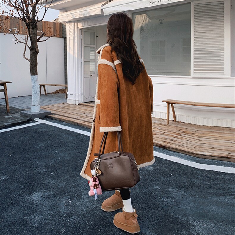【新款】皮毛一体羊羔毛外套8829-P245-K318,女装羊羔毛/颗粒绒,2C305
