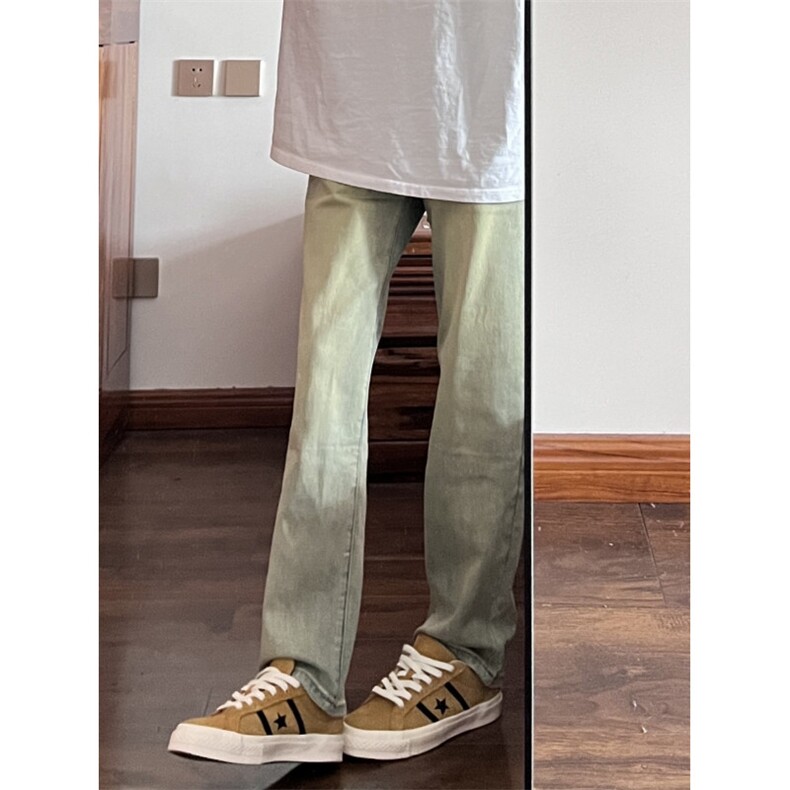 【有货】黄泥色517弯刀牛仔裤男修身直筒vibe微喇裤9062LL-特P45,男装牛仔裤,星座1007（原301D）
