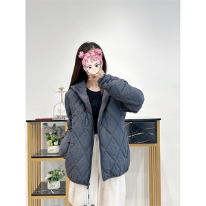 高品 棉衣 秋冬连帽菱形格环缝工艺轻薄棉服男女 A1045-P85图片