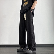 2025夏季新款冰丝透气高级纹理宽松休闲裤B315-K24195-特p35控68，男装休闲裤，电商B315