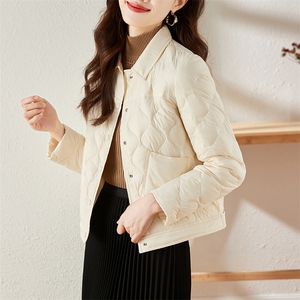 2024冬季新款羽绒服单排扣90%白鸭绒短款休闲款图片