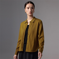 2025秋冬百搭时尚简约polo领平面开衫针织衫，女装针织衫/毛衣，蚂蚁派对工厂直营店