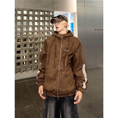 美式复古连帽皮衣羊羔绒棉服男冬三杠棉衣设计感夹棉外套M02/P118，男装夹克，星座206（原A221）