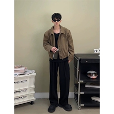 网图有货cleanfit垫肩哈灵顿短款飞行夹克男翻领棒球服A902-P62，男装夹克，星座1505