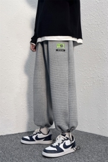现货2025四季款男装宽松休闲印花束脚抽绳运动裤卫裤DM78-P50，男装休闲裤，电商D321-1