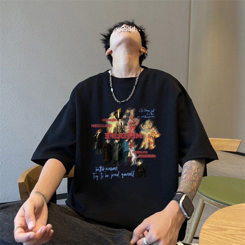 量大优供视频230g重磅纯棉短袖t恤男XT537-特P19,男装T恤,电商B371