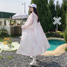 2025新款防晒服长款RF2C290-5833-1#-P95-K148，女装防晒衣，蝶眷