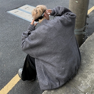 2026小众解构通体拉链V领开衫破坏设计感毛外套衣金属纽扣毛衫图片