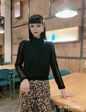 2021年冬季加厚修身显瘦气质蕾丝打底衫 大量供应，其它，婉伦