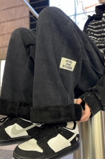 K900常规50加绒58新款直筒休闲宽松阔腿工装美式高街男生运动长裤，男装休闲裤，星座304A