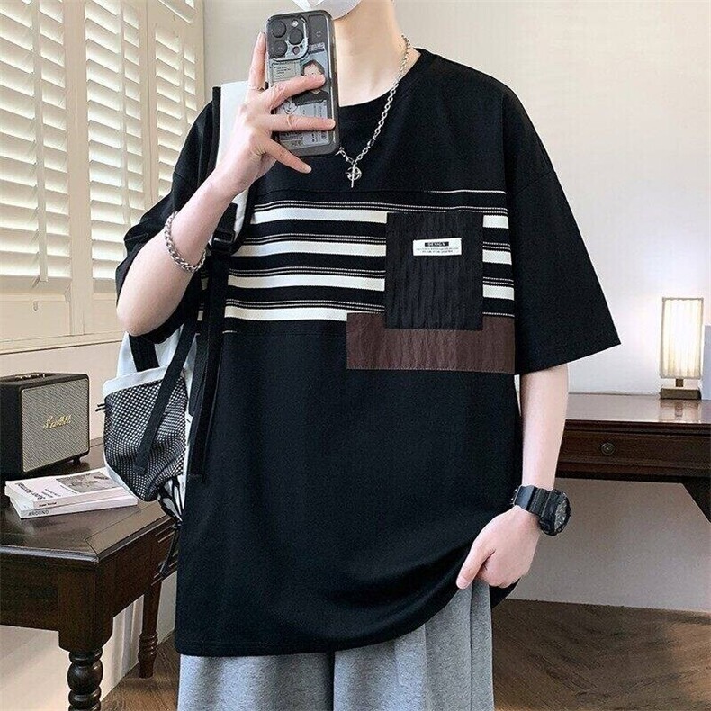 25171-特P40夏季休闲时尚T恤男短袖打底衫青少年潮牌印花T恤,男装T恤,电商D310B