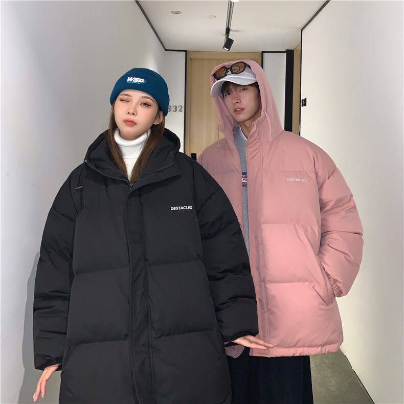 男士棉服潮流棉袄纯色情侣款连帽棉衣男冬季加厚A266-WT09-P65图片