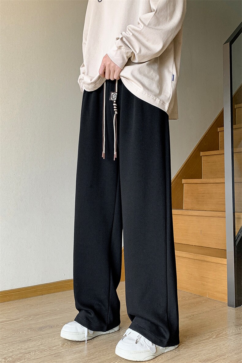 8XL-M特大码休闲裤男生简约休闲日系宽松直通长裤胖子男K933P40,男装休闲裤,电商D206-1