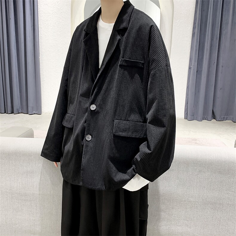 DM86-P70男装宽松休闲港风春秋新款西装外套帅气潮流小西服,男装西服套装,电商D321-1